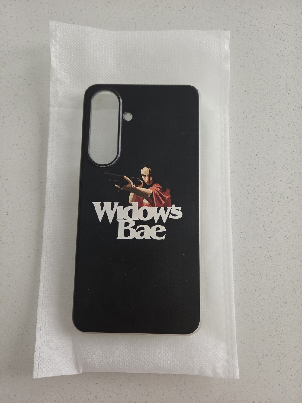 Black 'Widow's Bae' Graphic Phone Case - GALAXY S26+